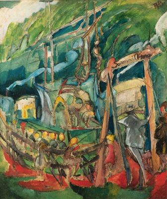 Summer Theater - Sommertheater by Alma del Banco - Auction record, sale price, and art valuation. Compare with similar artists and explore comparable artworks.