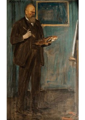 Portrait of Karl Walter Leopold von Kalckreuth: Self Portrait with Palette