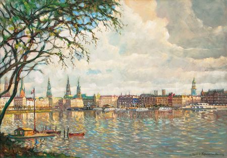 Hamburg, Inner Alster by Marco Walter Varutti-Klefenhausen - Auction record, sale price, and art valuation. Compare with similar artists and explore comparable artworks.