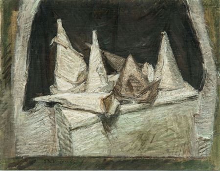 Still Life with Bags by Gisela Buhrmann - Auction record, sale price, and art valuation. Compare with similar artists and explore comparable artworks.