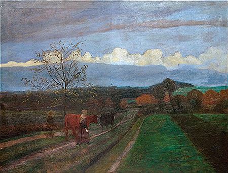 Sample artwork by Fritz Mackensen (1866 - 1953), known for land-and seascape paintings, drawings - View similar artists and auction records