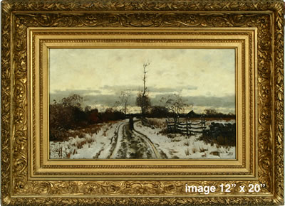 Pastoral Road with Figure and House in Distance