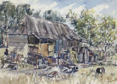 A House with Figures in the Garden