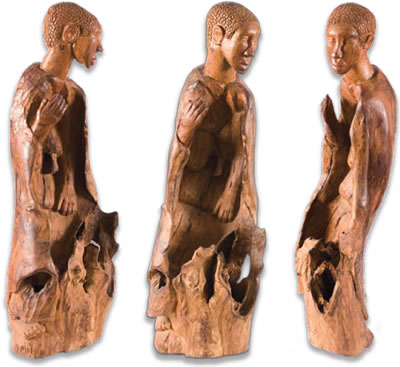 African Woman Wrapped in a Blanket