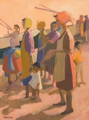 Fisherwomen and Children waiting for the Boats