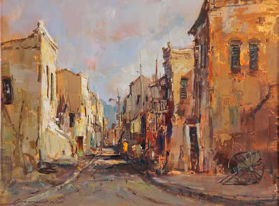A Street Scene with Figures and a Cart by Christiaan St Patrick Nice - Auction record, sale price, and art valuation. Compare with similar artists and explore comparable artworks.