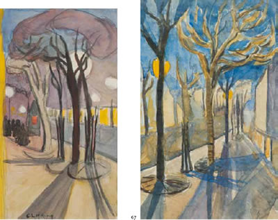 Two Street Scenes at Night, Paris