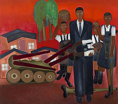 Sample artwork by Alfred Thoba (1951 - 2022), known for painting - View similar artists and auction records