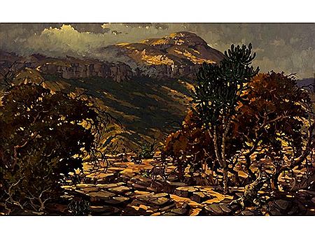 Goats on a Rocky Hillside