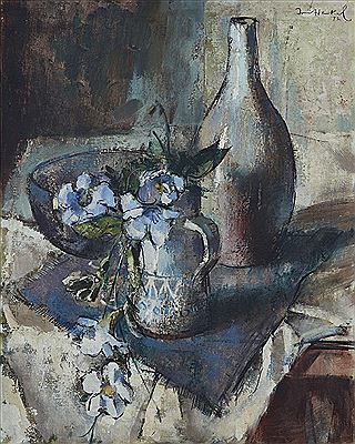 Sample artwork by Irmin Henkel (1921 - 1977), known for still life, landscape, portraiture (including nudes) - View similar artists and auction records