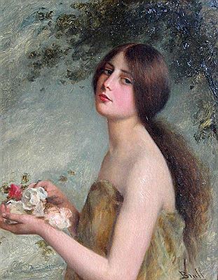 Mujer con flores
