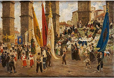 Procesión de la Virgen de la Fuencisla en Segovia