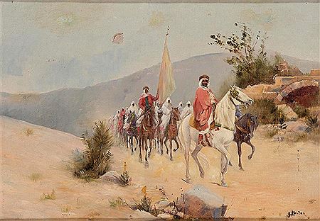 "Moros a caballlo" by Georges Mouton - Auction record, sale price, and art valuation. Compare with similar artists and explore comparable artworks.