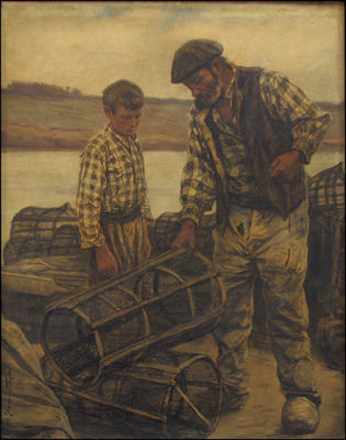 PREPARING THE LOBSTER TRAPS