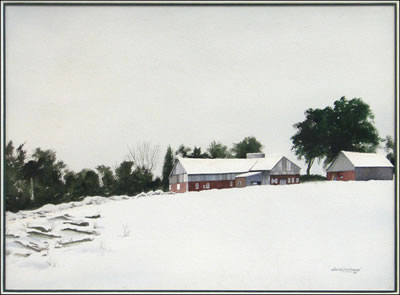BARN IN WINTER