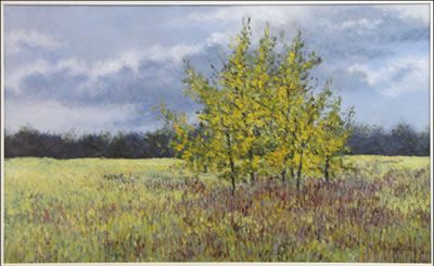 BLUE AND YELLOW LANDSCAPE by Marge Allegretti - Auction record, sale price, and art valuation. Compare with similar artists and explore comparable artworks.