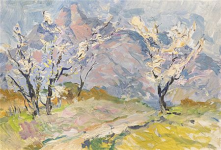 The Springtime in mountain by Victor Aleksandrovich Ferber - Auction record, sale price, and art valuation. Compare with similar artists and explore comparable artworks.