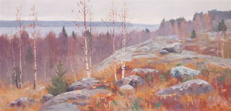 Sample artwork by Sulo Kheikkievich Yuntunen (1915 - 1980), known for painting - View similar artists and auction records