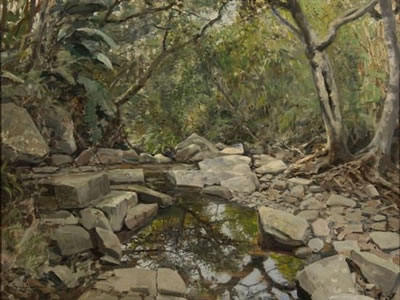 Sample artwork by Cecil Thornley Stewart (1881 - 1967), known for realist tree landscape, coastal view and seascape painting - View similar artists and auction records