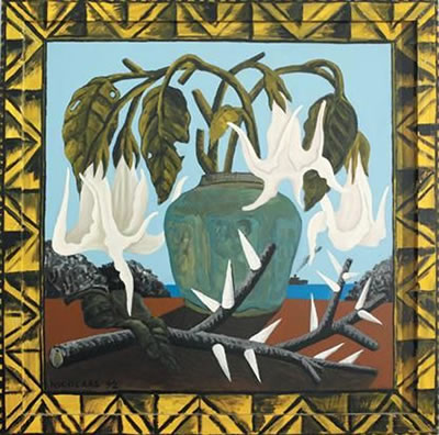 MOONFLOWERS AND THORNS by Nicolaas Maritz - Auction record, sale price, and art valuation. Compare with similar artists and explore comparable artworks.
