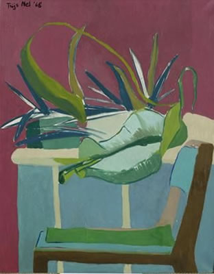 POT PLANTS AND A CHAIR