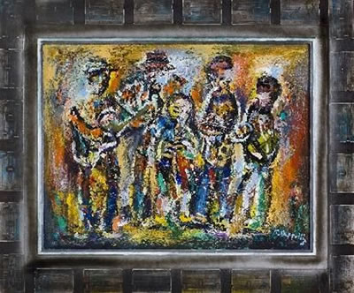 Sample artwork by Tyrone Errol Appollis (Born 1957), known for painting, printmaking, sculpture, and poetry rooted in cape town heritage and post-apartheid identity - View similar artists and auction records