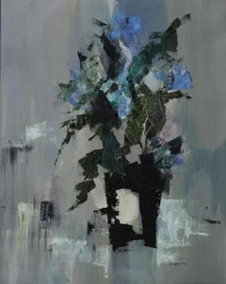 BLUE ABSTRACT STILL LIFE