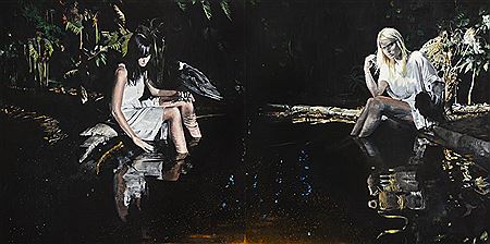 Sample artwork by Matthew Hindley (1974 - 2025), known for progression from intricate figuration to abstraction, exploration of technology in art - View similar artists and auction records