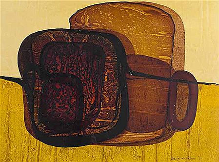 ABSTRACT IN YELLOW AND RED