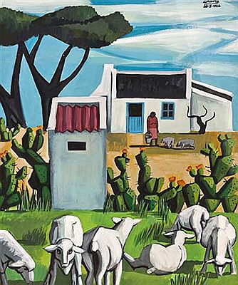 LANDSCAPE WITH SHEEP