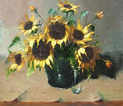 STILL LIFE WITH SUNFLOWERS
