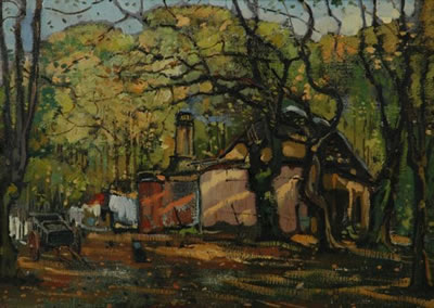COTTAGE AMIDST TREES