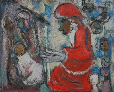 FATHER CHRISTMAS by Frans Martin Claerhout - Auction record, sale price, and art valuation. Compare with similar artists and explore comparable artworks.