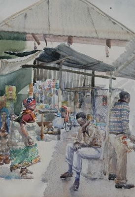 CHICKEN MARKET, KLIPTOWN by Durant Basi Sihlali - Auction record, sale price, and art valuation. Compare with similar artists and explore comparable artworks.