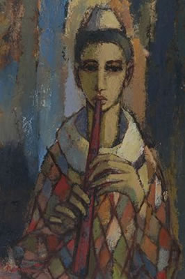 HARLEQUIN WITH A RECORDER by Hennie Niemann - Auction record, sale price, and art valuation. Compare with similar artists and explore comparable artworks.
