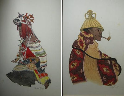 AFRICAN MAN AND WOMAN IN TRADITIONAL GEAR (2)