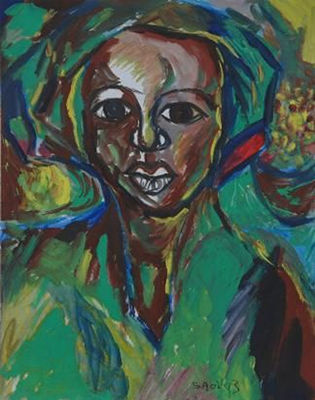 Sample artwork by Winston Churchill Masakeng Saoli (1950 - 1995), known for figure, abstract painting - View similar artists and auction records