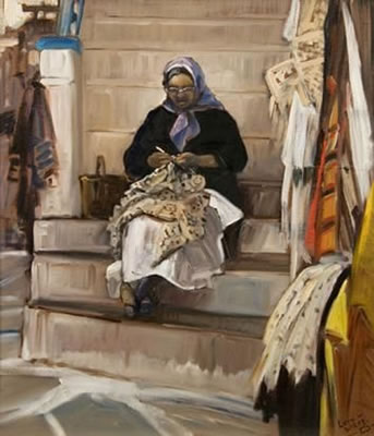 Sample artwork by Lucy Mary Wiles (1920 - 2008), known for painting - View similar artists and auction records