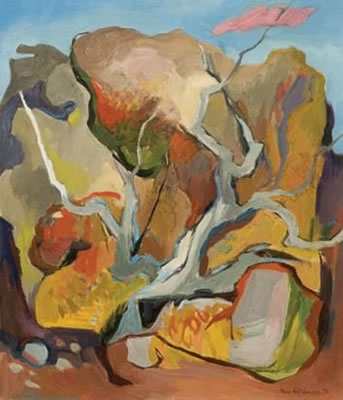A LANDSCAPE WITH A TREE by May (Mary Ellen) Hillhouse - Auction record, sale price, and art valuation. Compare with similar artists and explore comparable artworks.
