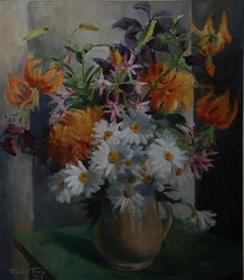 A STILL LIFE WITH FLOWERS IN A JUG