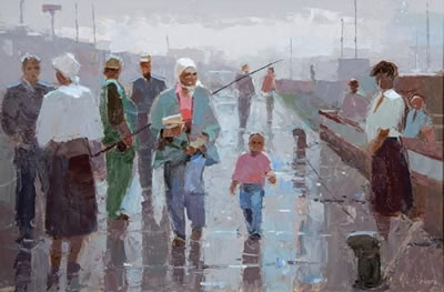 CAPE MALAY MOTHER AND CHILD ONTHE DOCKS