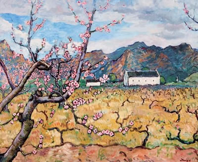 PEACH BLOSSOMS IN VINEYARD by Francois Krige - Auction record, sale price, and art valuation. Compare with similar artists and explore comparable artworks.