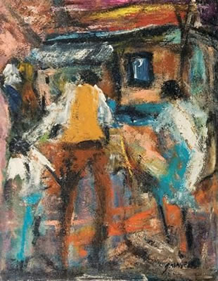 Sample artwork by Joseph Ramapulane Maseko (1940 - 2008), known for painting - View similar artists and auction records