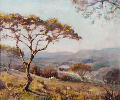 BUSHVELD LANDSCAPE by Jack Pieters - Auction record, sale price, and art valuation. Compare with similar artists and explore comparable artworks.