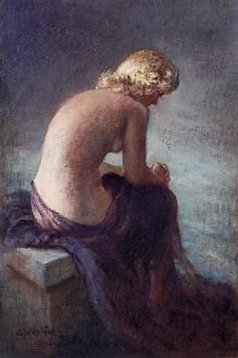 SEATED NUDE by William Ewart Gladstone Solomon - Auction record, sale price, and art valuation. Compare with similar artists and explore comparable artworks.