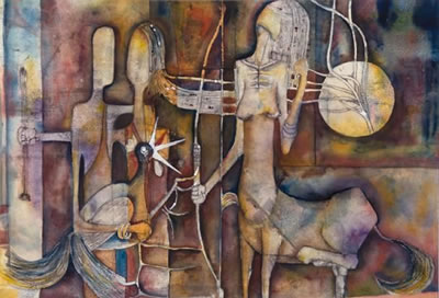 CENTAUR WARRIOR by Sabela Judus Mahlangu - Auction record, sale price, and art valuation. Compare with similar artists and explore comparable artworks.