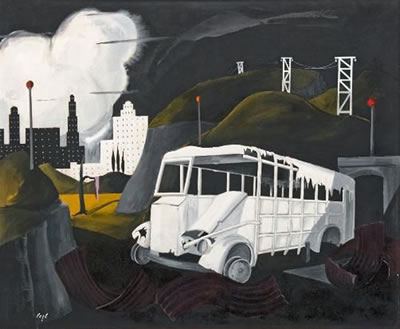 THE BUS by Frederick Hutchison Page - Auction record, sale price, and art valuation. Compare with similar artists and explore comparable artworks.