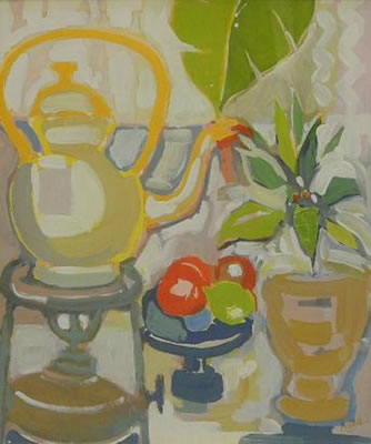 THE YELLOW KETTLE II by Arthur Edward Cantrell - Auction record, sale price, and art valuation. Compare with similar artists and explore comparable artworks.