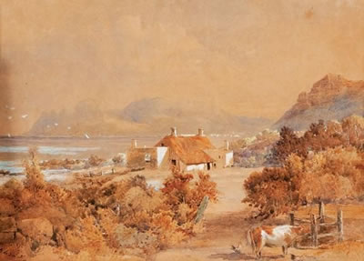 FARM YARD LOOKING ACROSS KALK BAY