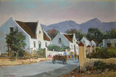 STREET SCENE WITH WAGON